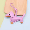 Dachshund PU Leather Dog Keychain Puppy Pendant Keyring Bag Charm for Women Valentine Gift