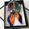 Satin Square Scarf 70cm (27.6 in) Silk-Look Polyester Neck & Hair Tie Bandana for Women Floral Headscarf Hijab
