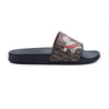 Women's Letter Print Beach Slippers, Flat PVC Casual Slides
