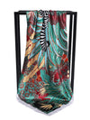 Square Satin Silk-Feel Scarf 35.4×35.4 in (90×90 cm) – Women's Printed Hijab Shawl Bandana Foulard Headscarf