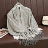 Luxury Thick Faux Cashmere Scarf for Women, Printed Pashmina Wrap Shawl Poncho — Warm Travel Blanket Stole, 175+ cm (69+ in)