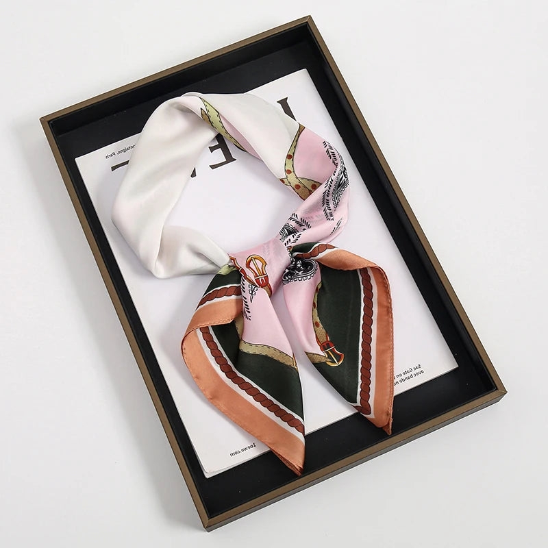 Luxury Satin-Look Square Scarf 70 x 70 cm (27.6 x 27.6 in) – Women's Hijab, Neck & Hair Wrap