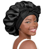Women's Long Tail Satin Sleeping Bonnet with Wide Stretchy Spandex Band, One Size