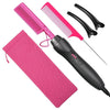 Pink Electric Hot Comb Hair Straightener for Hair, Beard & Wigs – Portable Wet/Dry Heat Press Styling Tool