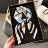 Luxury Square Silk-Feel Scarf 70 x 70 cm (27.6 x 27.6 in) Korean Fashion Floral Bandana Kerchief Wrap