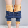 Women's Thermal Fleece Skinny Jeans – Warm Winter Stretch Velvet-Lined Pencil Pants