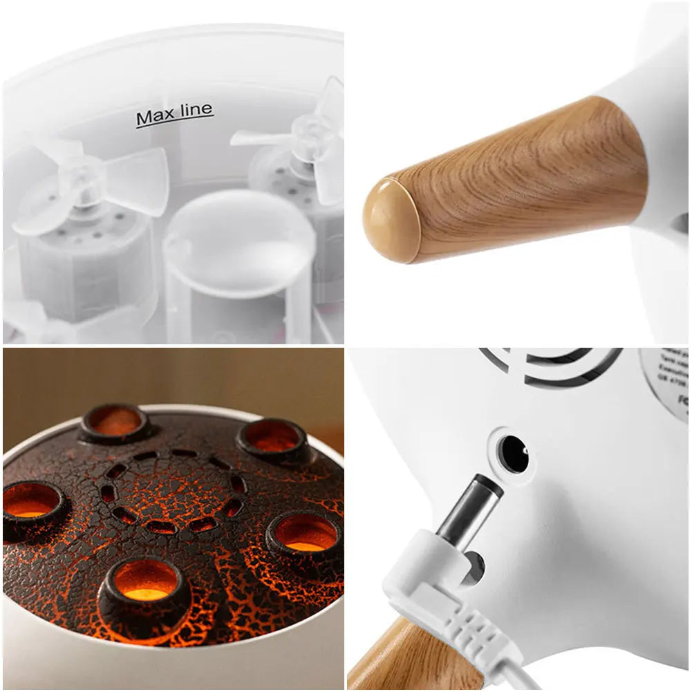 Jellyfish 250ml Aromatherapy Diffuser Remote Control Cool Mist Humidifier with Colorful Night Lights