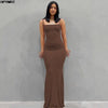 Satin Slip Maxi Dress – Sleeveless Backless Bodycon Party & Evening Dress