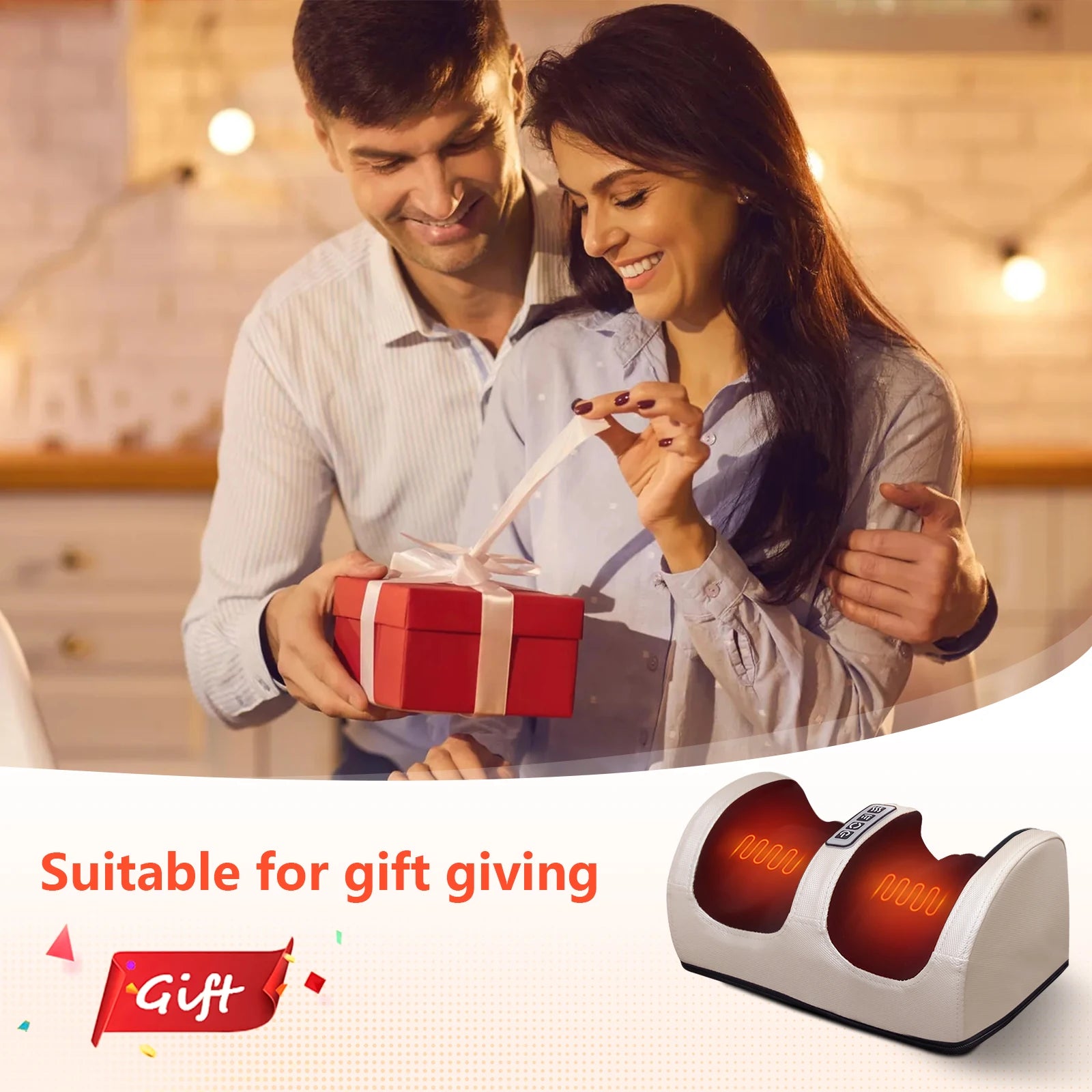 Foot massage machine Foot kneading foot leg massager electric heating home leg machine Christmas gifts, Valentine's Day gifts, M