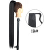 34-Inch (86 cm) Clip-In Synthetic Ponytail Hair Extension — Blonde Wrap-Around Long Straight Hairpiece