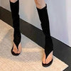 Women's Suede High-Heel Sandals with Side Zipper - Thin Heel 5-8 cm (2-3.1 in) Anti-Slip Gladiator Ankle Sandals
