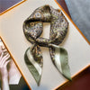 Silk-Feel Square Scarf 70 x 70 cm (27.6 x 27.6 in) Floral Satin Neckerchief – Women's Hair Band, Bandana & Wrap