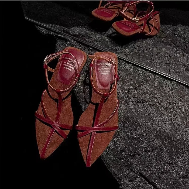 Women's Patent Leather Slingback Sandals - Mid Heel 3–5 cm (1.2–2.0 in) Buckle Strap Wedding & Formal Heels