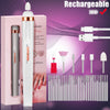 Portable Rechargeable Electric Nail Drill Kit - USB Cordless Manicure Machine, Adjustable Speed up to 20,000 RPM, Complete Nail Art Set