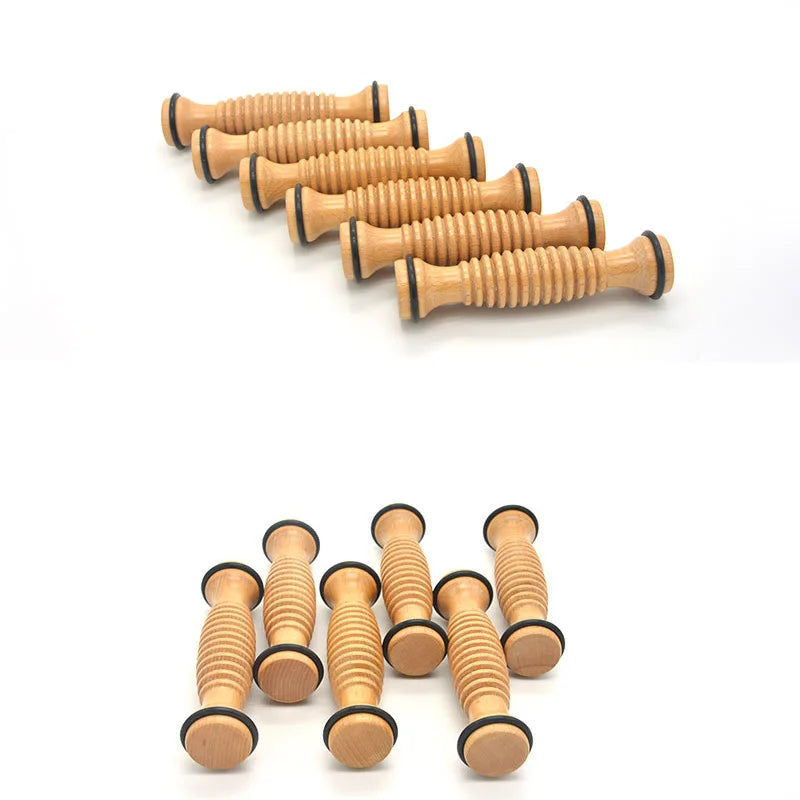 Wooden Foot Massage Roller for Plantar Fasciitis Relief — Deep Tissue Foot Massager 21 x 3.8 cm (8.3 x 1.5 in)