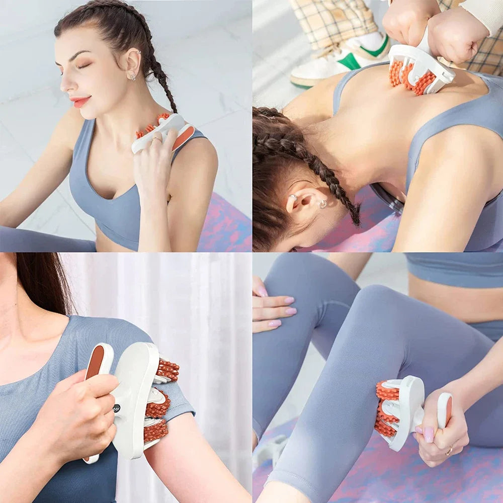 Anti-Cellulite Body Massage Roller - Manual Muscle Massager for Neck, Shoulders, Back, Arms & Legs