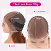 Copper Red Layered Lace Front Synthetic Wig – Reddish Brown Straight, Glueless Lace Frontal, Butterfly Layered Cut