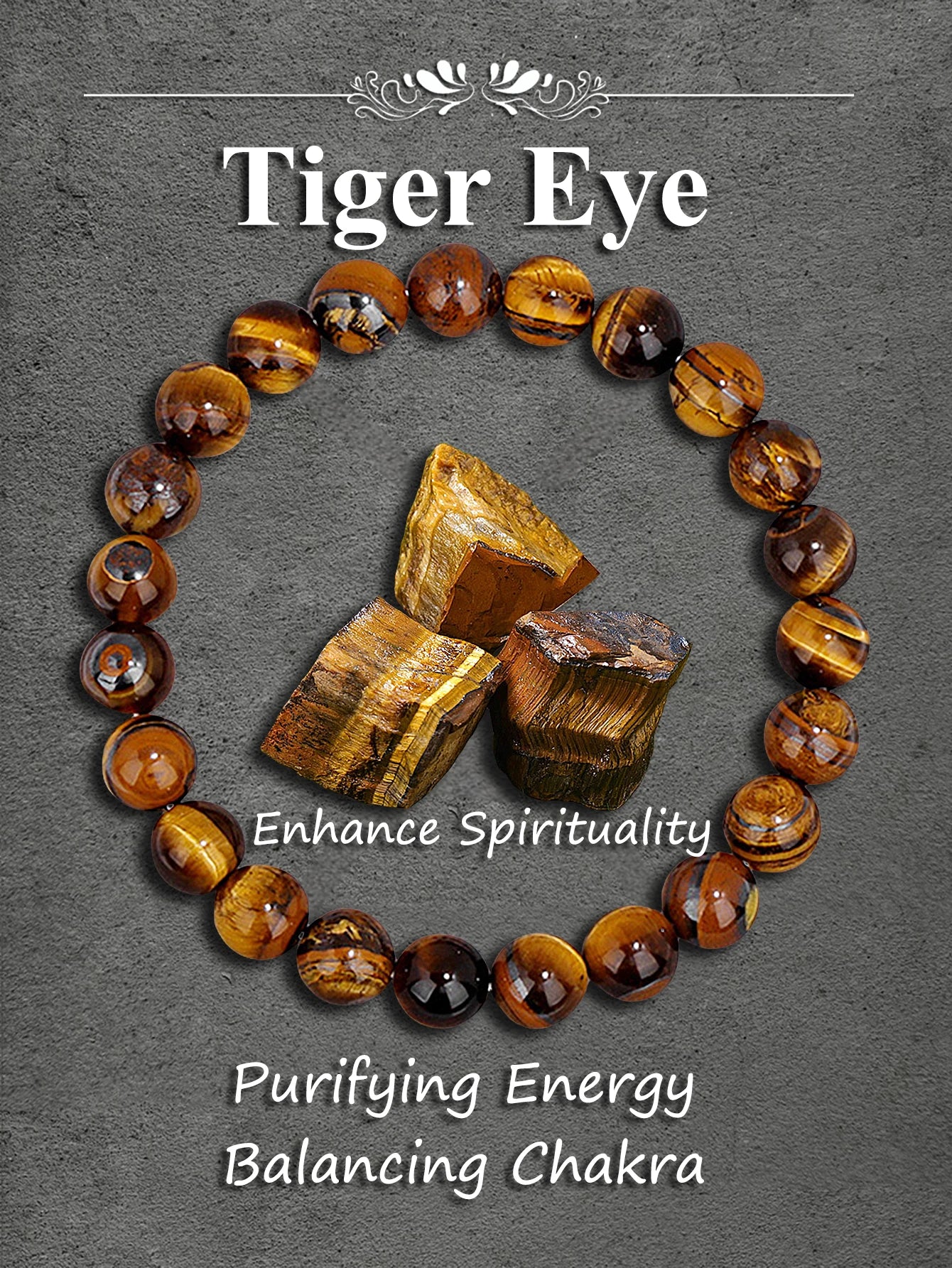 Natural Pyrite Bead Bracelet Unisex Healing Stone Jewelry for Wealth Abundance and Protection