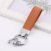 Personalized Suede Leather Keychain with Stainless Steel Buckle – Custom Logo/Name Car & Motorcycle Keyring, Unisex Gift