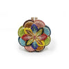 Floral Rhinestone Minaudiere Evening Clutch Rose Crystal Bridal Wedding Party Bag