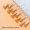 10/20/50pcs Fan-Shaped Foundation Makeup Brush Set, Multifunctional Facial Mask & Essential Oil Applicators