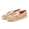 Women's Flannel Loafers Round Toe Flat Slip-On Casual Shoes