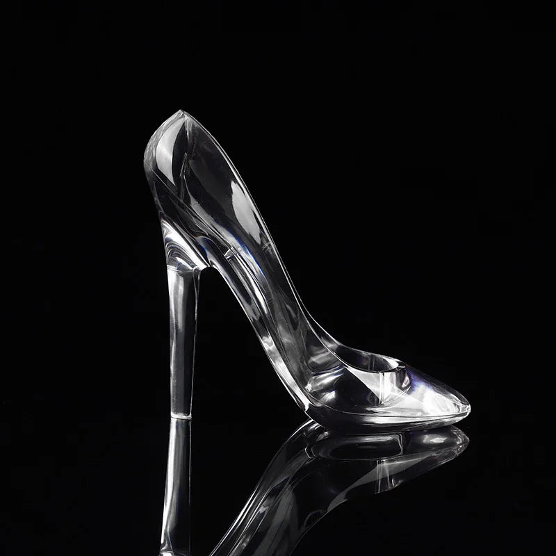 Cinderella Crystal Shoe Miniature Ornament - Acrylic High Heel Figurine for Kids Birthday, Wedding & Home Decor