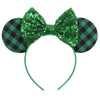 Sequin Snowflake Mouse Ear Headband with 5\" (12.7 cm) Bow – Kids & Adults Festival Party Cosplay Hairband