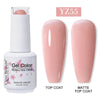 Red Semi-Permanent UV Gel Nail Polish 15ml (0.5 fl oz) Top & Base Hybrid
