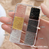 Mini Caviar Beads Nail Art 12-Grid Gold and Silver Micro Ball Charms 0.5–3mm (0.02–0.12in) with Magnetic Picker Pen