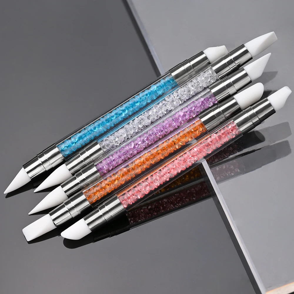 5-Pack Double-Ended Silicone Dotting Tools – Nail Art, Clay Sculpting & Cake Decorating Pens