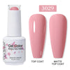 Red Semi-Permanent UV Gel Nail Polish 15ml (0.5 fl oz) Top & Base Hybrid