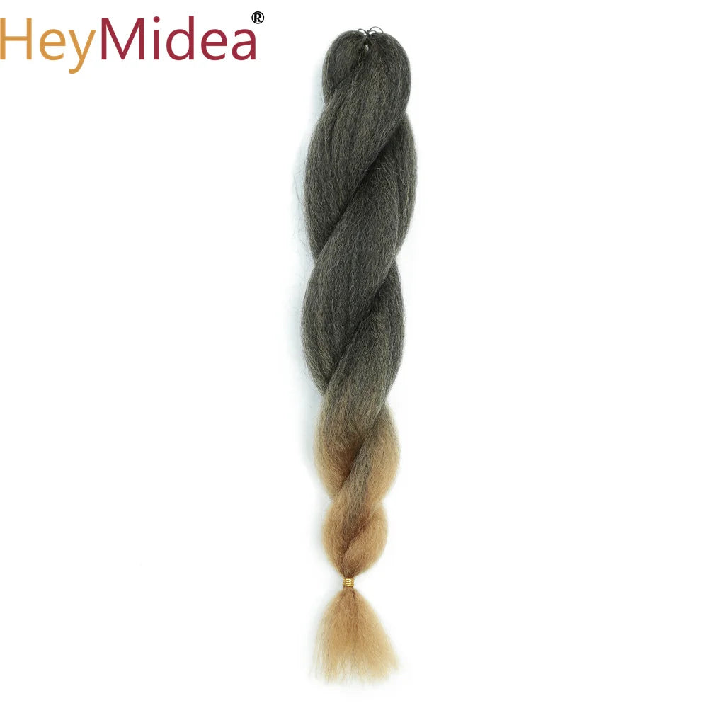 Crochet Kinky Curly Ombre Marley Braiding Hair – Synthetic Yaki Straight, 26 in (66 cm), ~60 g