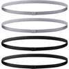 4-Pack Unisex Non-Slip Elastic Sports Headbands - Slim Sweat-Wicking Headbands for Yoga, Running, Gym & Biking