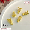 Flat Pearl & Rhinestone Nail Art Decorations - Metal Alloy Charms 1 Pack | Wreath Star Bow Butterfly Koi Manicure Accessories