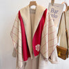 Soft Cashmere-Feel Plaid Winter Scarf Shawl Wrap Hijab Pashmina — 185 x 65 cm (72.8 x 25.6 in)