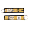 Anime Embroidered Keychain Double-Sided Key Fob 3 x 13 cm (1.2 x 5.1 in) for Backpacks Cars Motorcycles Gift