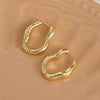Geometric Metal Hoop Earrings for Women - Gold & Silver Tone Lightweight Everyday Jewelry