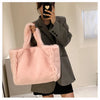 IMYOK Faux Fur Plush Shoulder & Crossbody Tote Bag — Soft Women's Casual Fashion Handbag (Small & Large)