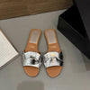 Woven Open Toe Flat Slides for Women Comfortable Casual Summer Slip-On Sandals