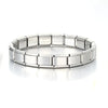 Italian Modular Charm Bracelet 9mm (0.35in) Stainless Steel Box Chain – DIY Assembled Charm Bangle for Women, Gift
