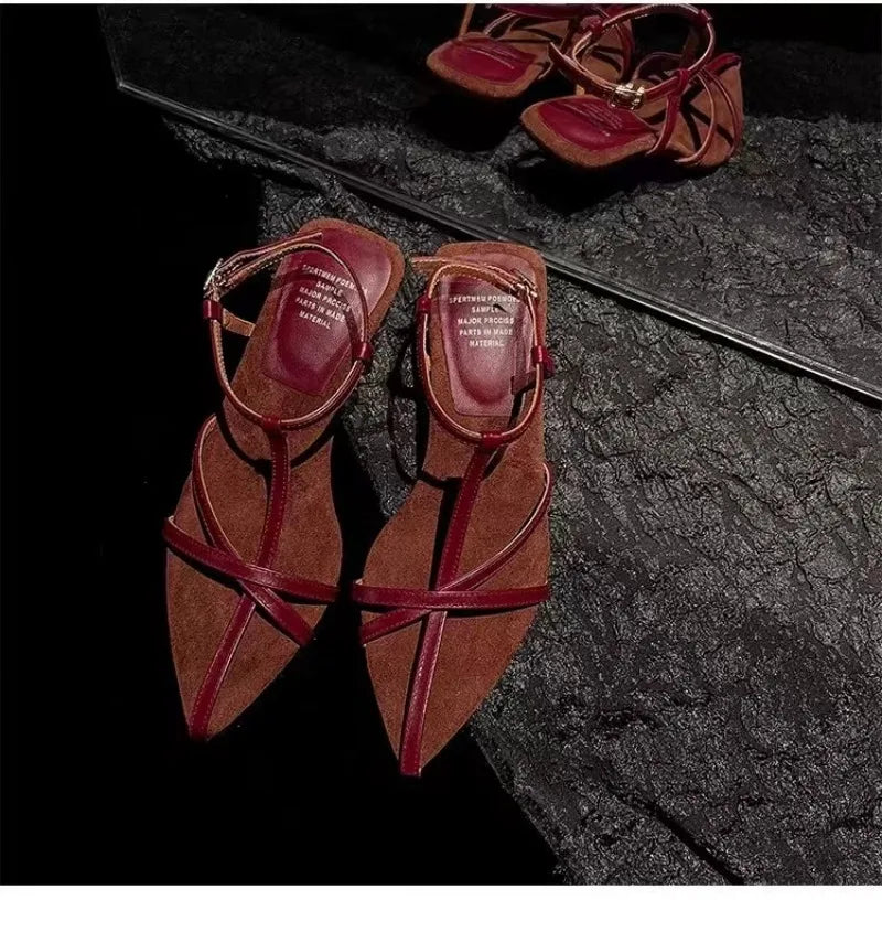 Women's Patent Leather Slingback Sandals - Mid Heel 3–5 cm (1.2–2.0 in) Buckle Strap Wedding & Formal Heels