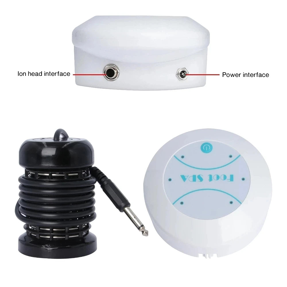 Ionic Detox Foot Spa with Basin - Electric Foot Bath Massager, Deep Tissue Vibration & Ion Array