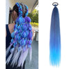 Women's Long Straight Ponytail Wig Extension - High-Temp Fiber, Festive & Braidable (1 Piece)
