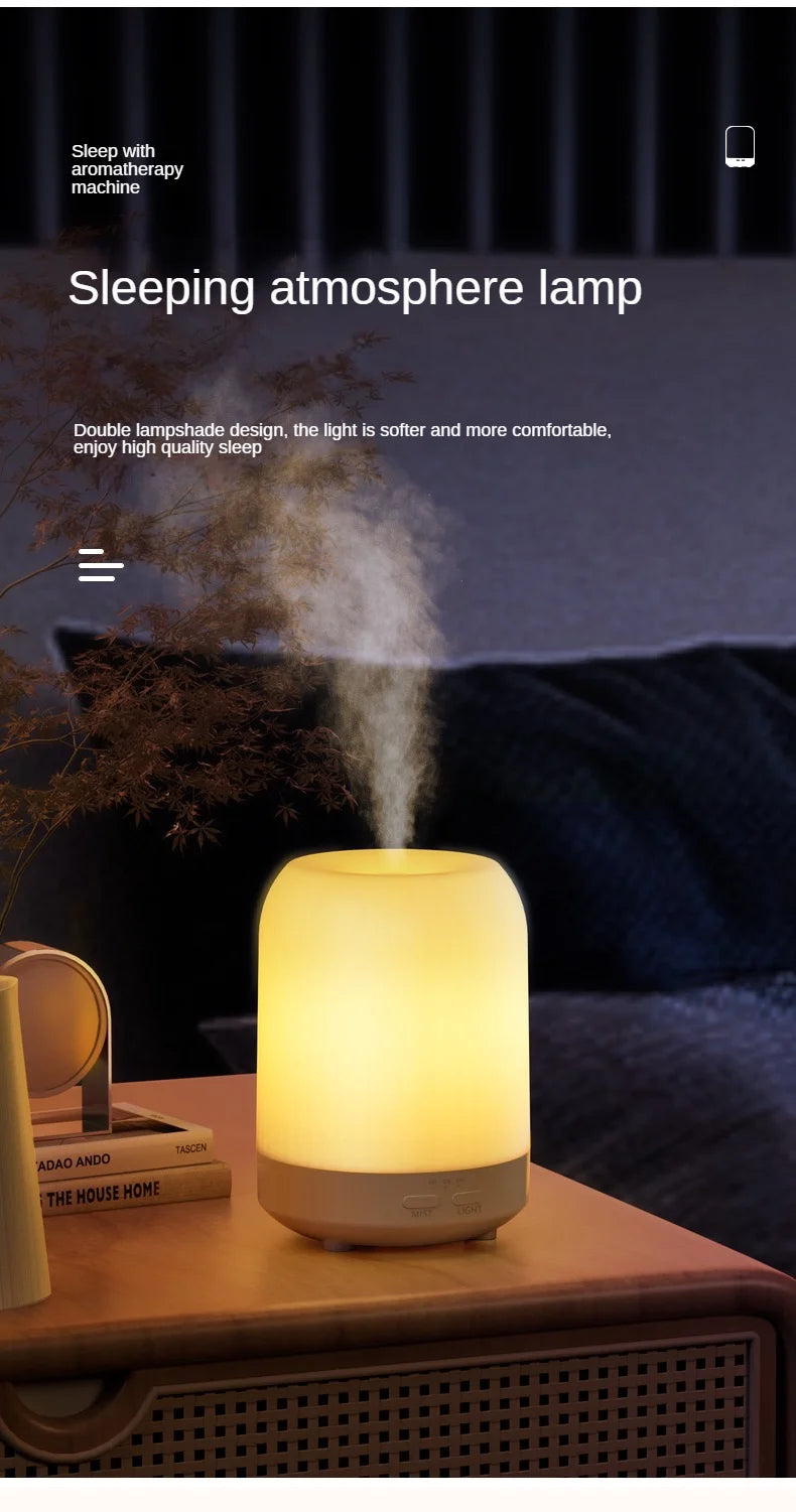 250ml Essential Oil Diffuser Humidifier with Night Light – Automatic Aromatherapy Perfume Diffuser for Bedroom & Office