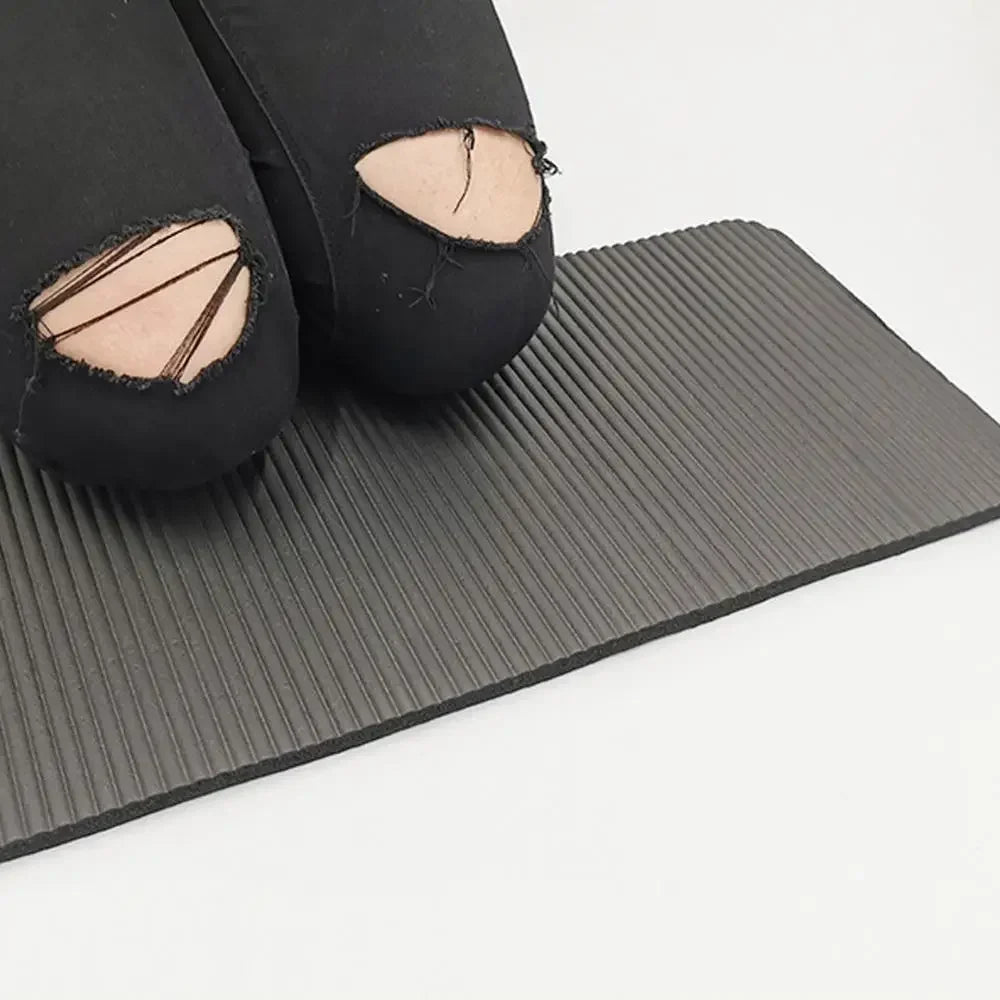 Yoga Knee Pad 15mm Thick Non-Slip Exercise Pad — Large 23.6×9.8 in (60×25×1.5 cm) & Small 11.4×7.5 in (29×19×1.5 cm) for Pilates, Gym & Meditation