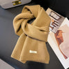 Women's 100% Wool Knitted Scarf - Thick Soft Pashmina Shawl Solid Winter Wrap 7.9 x 63 in (20 x 160 cm)