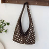 Patent Leather Rivet Bucket Bag — Studded Tassel Shoulder Handbag, Casual Luxury Underarm Bag