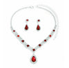 3-Piece Women's Crystal Drop Necklace & Earrings Set for Wedding and Evening