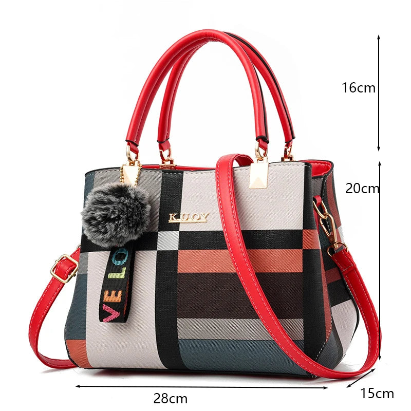 PU Leather Crossbody Tote Bag for Women – Large Capacity Travel Shoulder Handbag